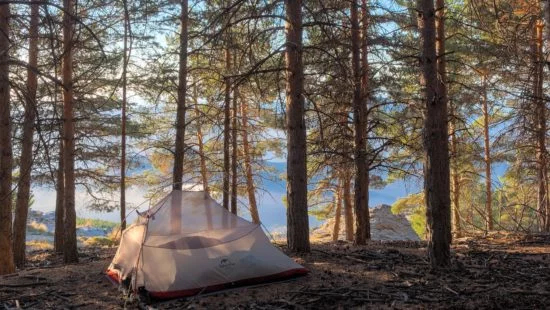 tent camping along the_Sulayr trail Nevada